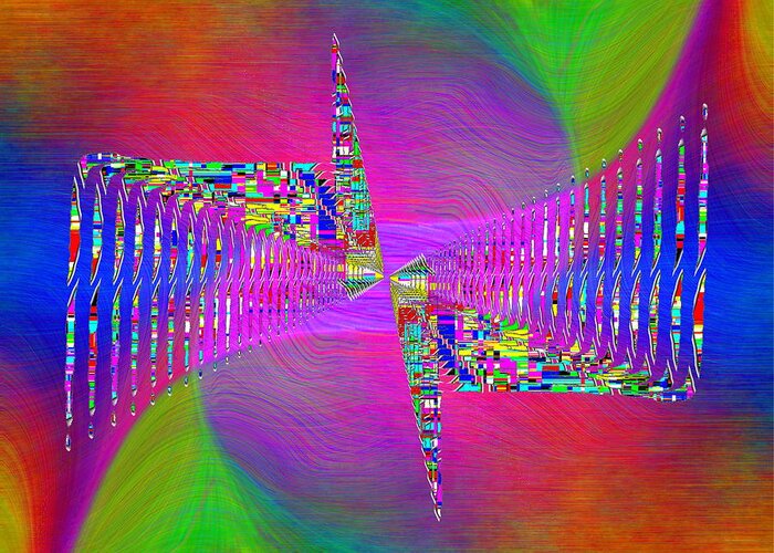 Abstract Greeting Card featuring the digital art Abstract Cubed 373 by Tim Allen