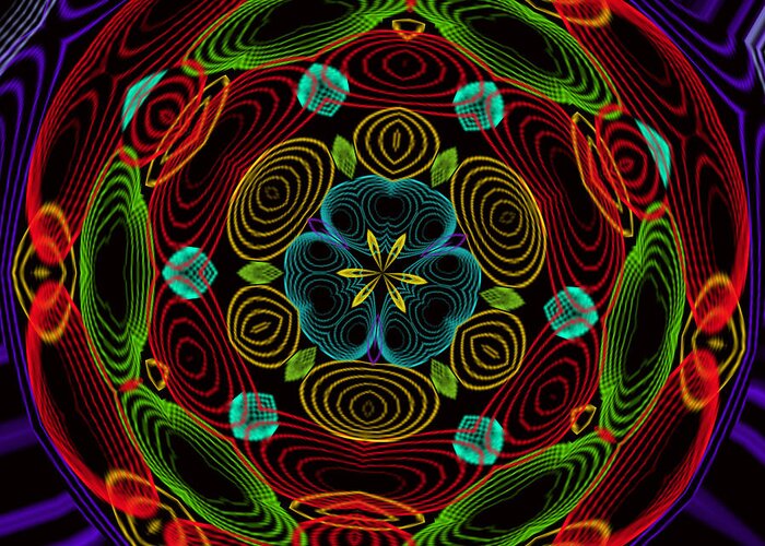 James Smullins Greeting Card featuring the digital art Abstract Flower by James Smullins