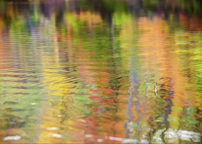 Wavy Greeting Card featuring the photograph Abstract Ripples - Wavy Colors by Gregory Ballos