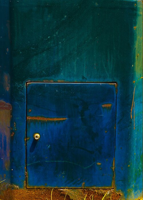 Abstract Composition Greeting Card featuring the photograph Abstract with Door by Lynn Hansen