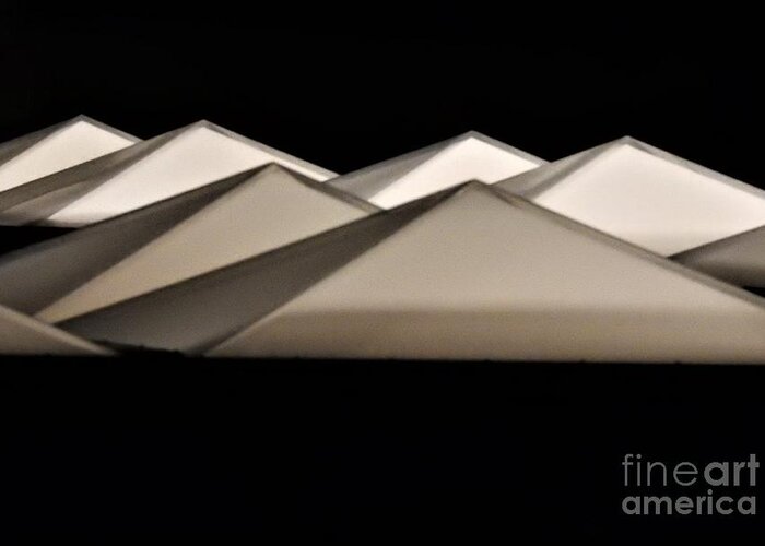 Fine Art Print Greeting Card featuring the digital art Abstractions In The Night by Jan Gelders