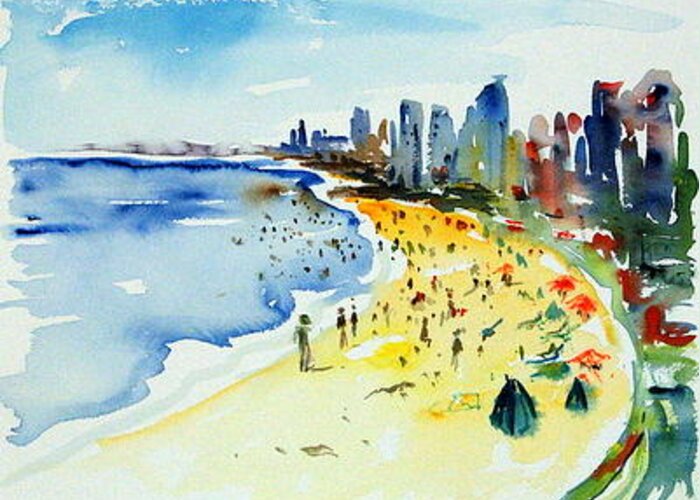 Ingrid Dohm Greeting Card featuring the painting Acapulco Mexico I by Ingrid Dohm