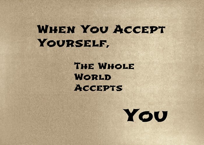 Acceptance Greeting Card featuring the mixed media Acceptance by Joseph S Giacalone