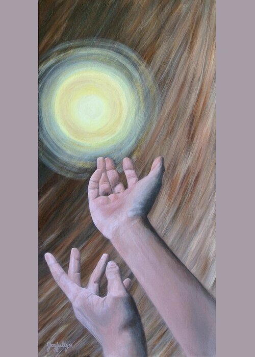 Hands Greeting Card featuring the painting Acceptance by Melissa Joyfully
