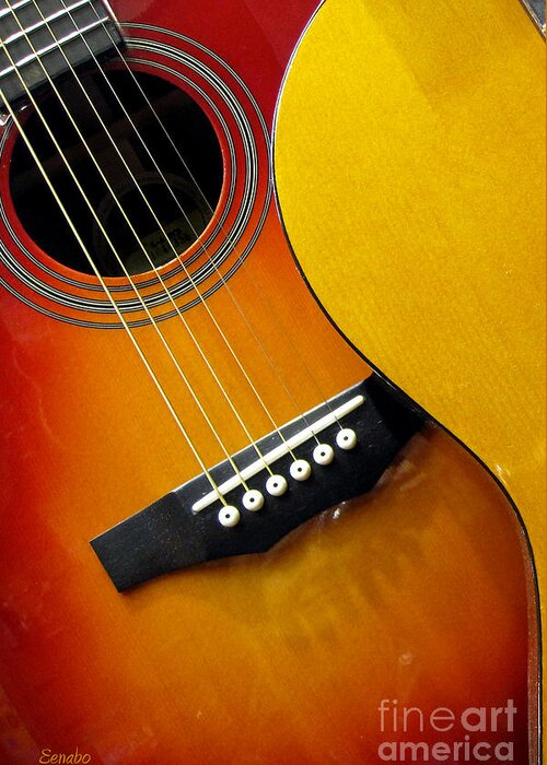 Guitars Greeting Card featuring the photograph Acoustic by Eena Bo