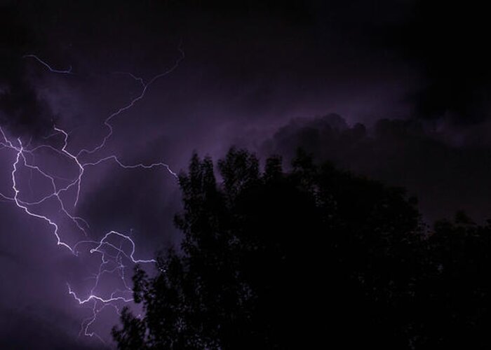 Lightning Greeting Card featuring the photograph Active Skies by Aaron Burrows