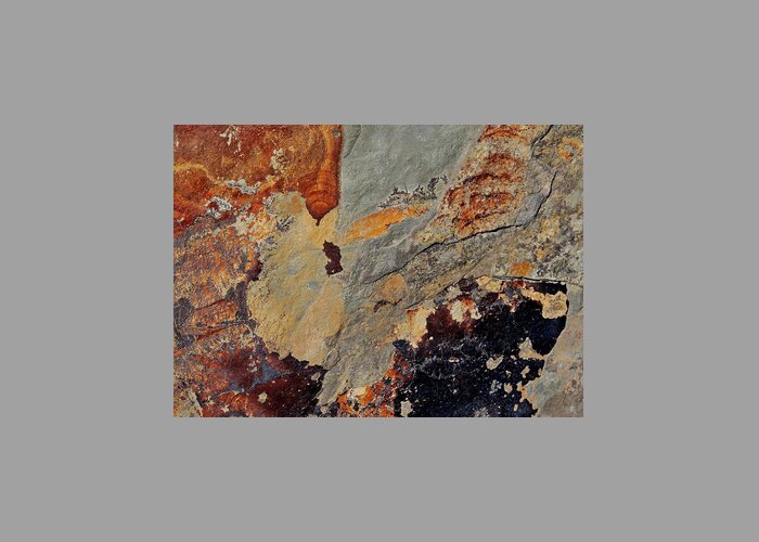 Rock Abstract Nature Abstract Greeting Card featuring the photograph Rock Aerial Landscape 5 by Denise Clark