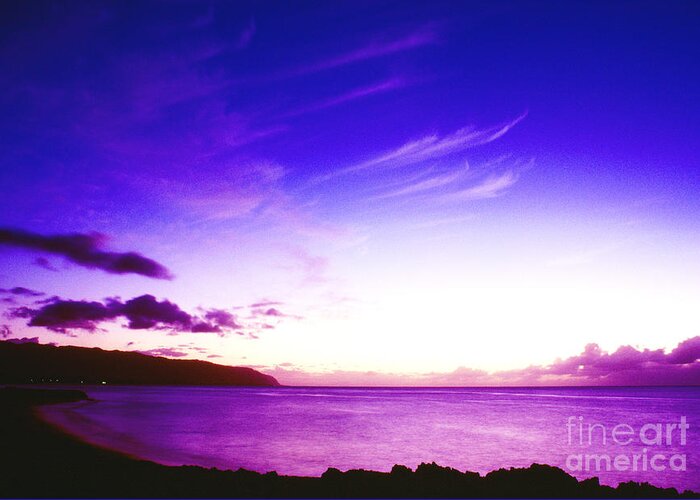 After Sunset Greeting Card featuring the photograph After Sunset North Shore by Thomas R Fletcher