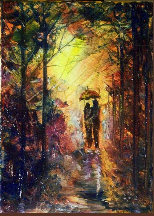 Art Greeting Card featuring the painting After The Rain by Raymond Doward