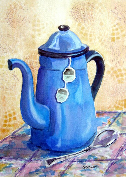 Tea Greeting Card featuring the painting Afternoon Tea by Marsha Elliott