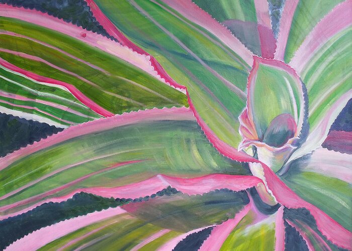 Agave Greeting Card featuring the painting Agave by Lynne Haines