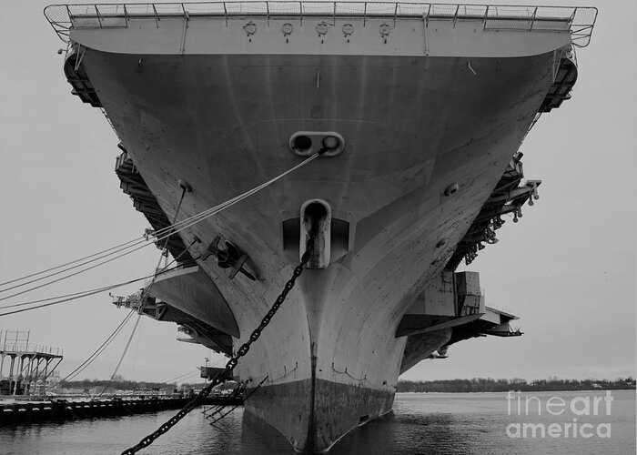 United States Navy Greeting Card featuring the photograph Aircraft Carrier USS John F. Kennedy by Andrea Rea