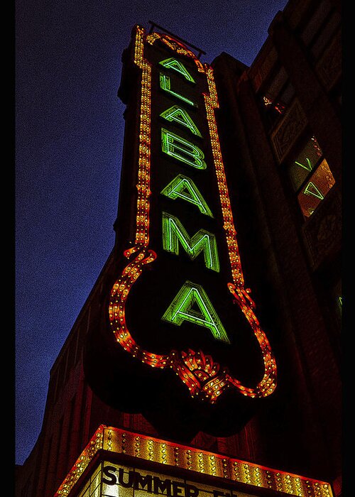 Birmingham Greeting Card featuring the photograph Alabama Lights Poster narrow format by Just Birmingham