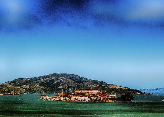 Island Greeting Card featuring the photograph Alcatraz Island The Rock by Joseph Hollingsworth