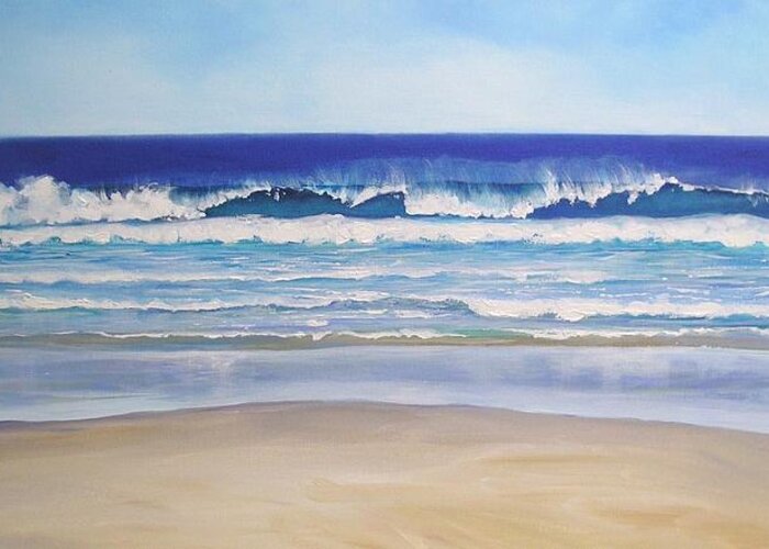 Seascape Greeting Card featuring the painting Alexandra Bay Noosa Heads Queensland Australia by Chris Hobel