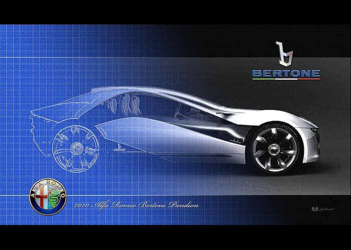 Wheels Of Fortune By Serge Averbukh Greeting Card featuring the photograph Alfa Romeo Bertone Pandion Concept by Serge Averbukh
