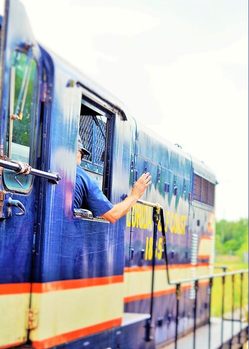 Train Greeting Card featuring the photograph All Down the Line by Stoney Lawrentz