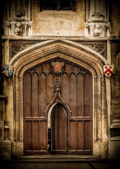 All Souls College Greeting Card featuring the photograph Oxford, England - All Souls Gate by Mark Forte
