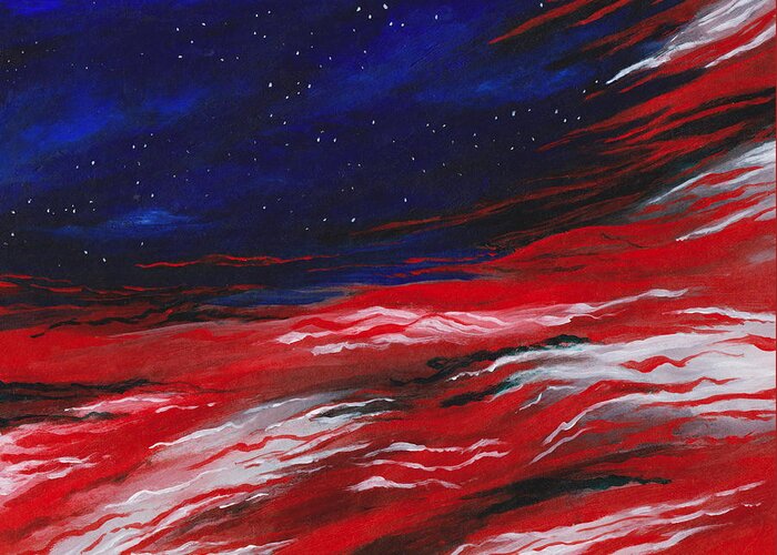 Patriotic Greeting Card featuring the painting Allegiance by Stephanie Hollingsworth
