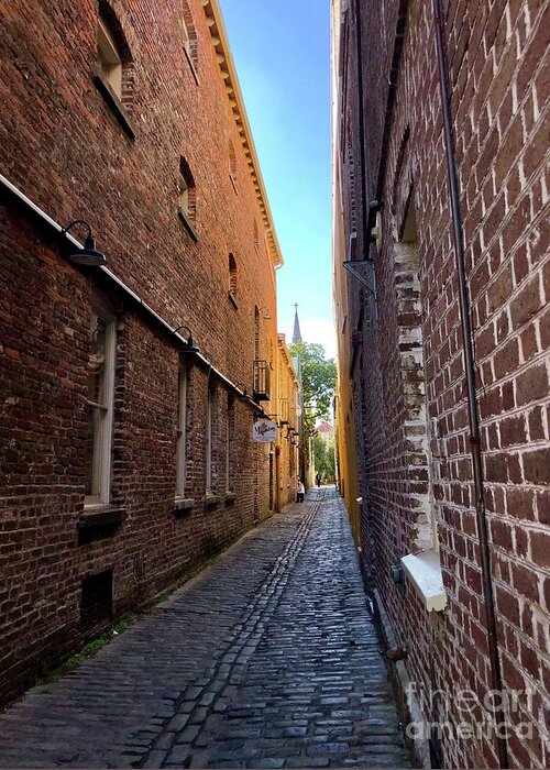 Lodge Alley Greeting Card featuring the photograph Alleyway by Flavia Westerwelle