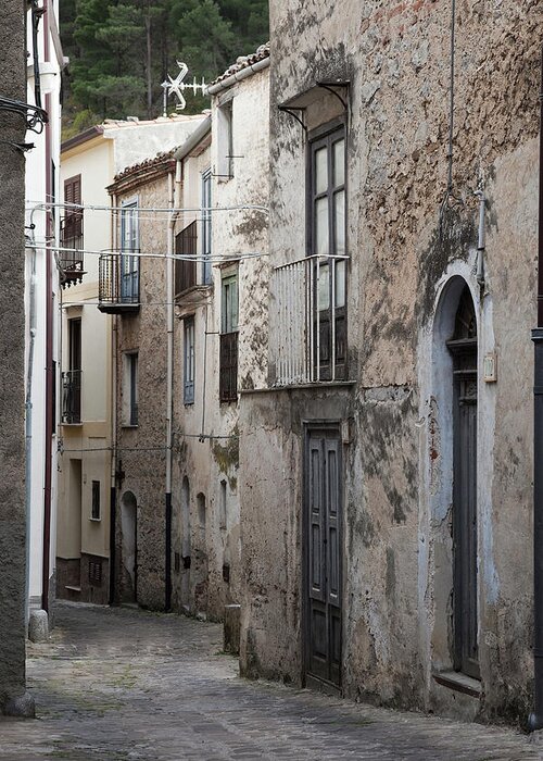 Architecture Greeting Card featuring the photograph Alleyway in Sicily by Maria Heyens