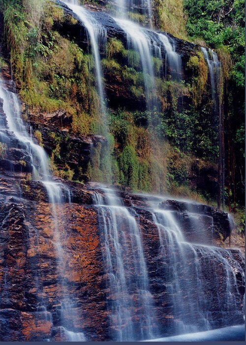 Waterfall Greeting Card featuring the photograph Almecegas Waterfall by Amarildo Correa