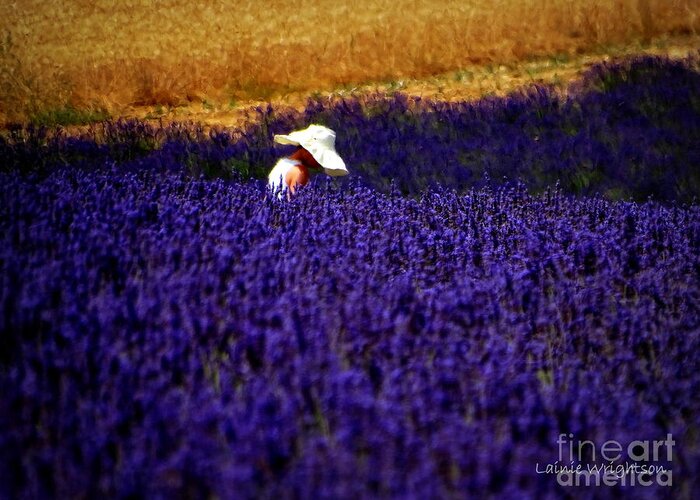 Lavender Greeting Card featuring the photograph Alone Not Lonely by Lainie Wrightson