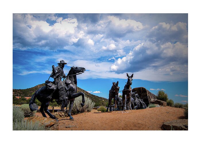 Buckboard Greeting Card featuring the photograph Along The Santa Fe Trail by Paul LeSage