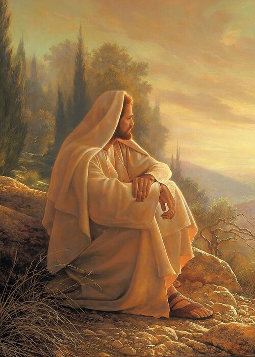 Alpha Greeting Card featuring the painting Alpha and Omega by Greg Olsen