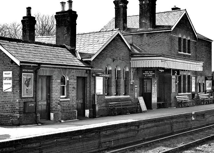 Stations Greeting Card featuring the photograph Alresford Station by Richard Denyer