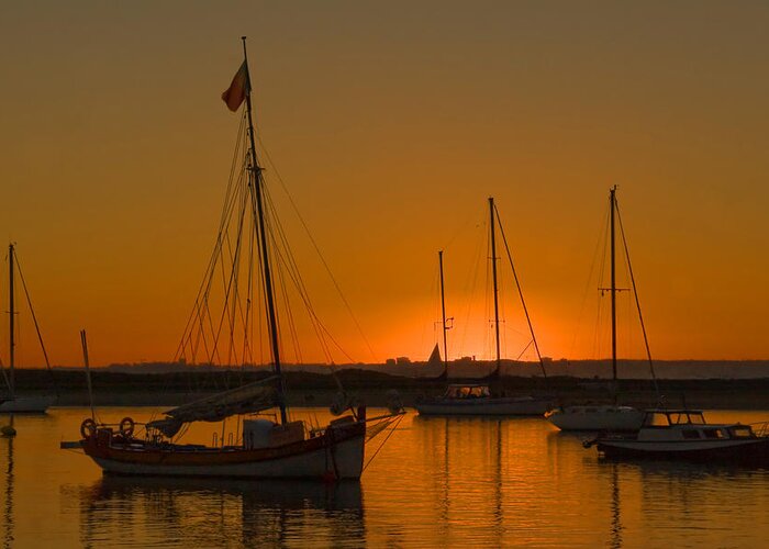 Portugal Greeting Card featuring the photograph Alvor at Sunset by John McKinlay