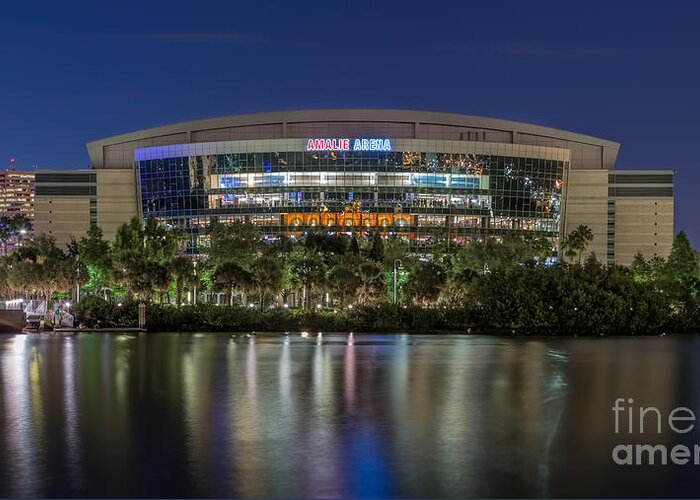 Amalie Arena Greeting Card featuring the photograph Amalie Arena by Jason Ludwig Photography