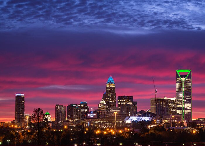 Sky Greeting Card featuring the photograph Amazing colors of Charlotte by Serge Skiba
