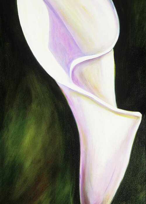 Calla Lily Greeting Card featuring the painting Ambur by Shannon Grissom