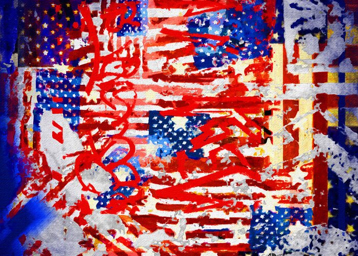 American Graffiti Greeting Card featuring the painting American Graffiti Presidential Election 1 by Tony Rubino