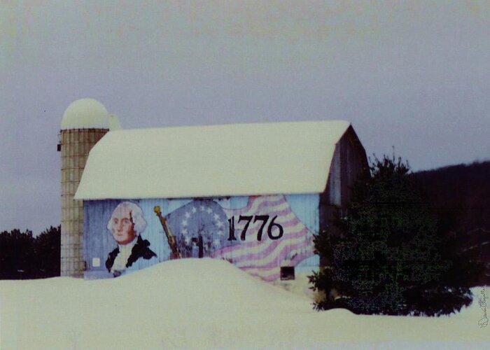 America Greeting Card featuring the photograph Americana Barn by Desiree Paquette