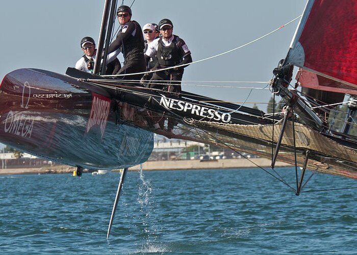 America's Cup World Series Greeting Card featuring the photograph America's Cup World Series by Steven Lapkin