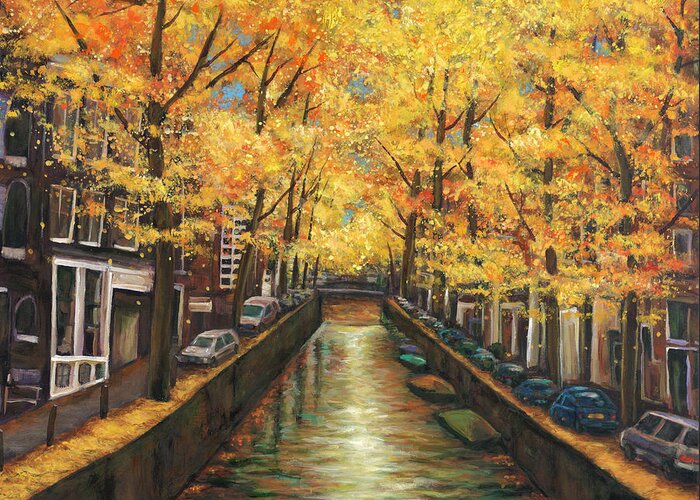 Amsterdam Autumn Greeting Card For Sale By Johnathan Harris