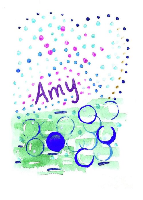 Amy Greeting Card featuring the painting Amy 2 by Corinne Carroll