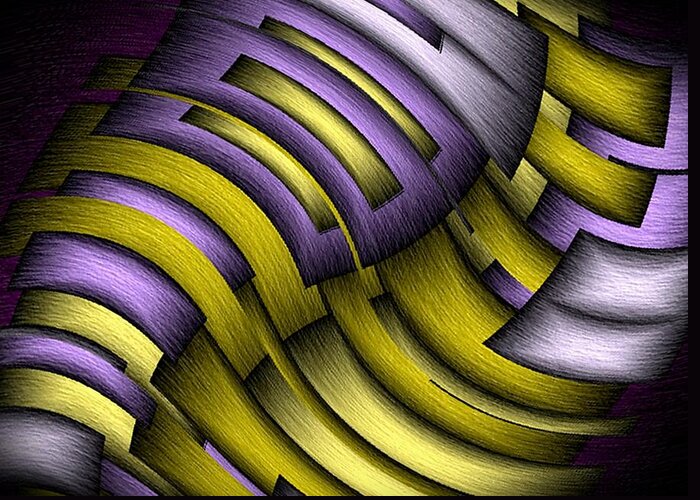 Abstract Greeting Card featuring the digital art An Abstract Slope by Terry Mulligan