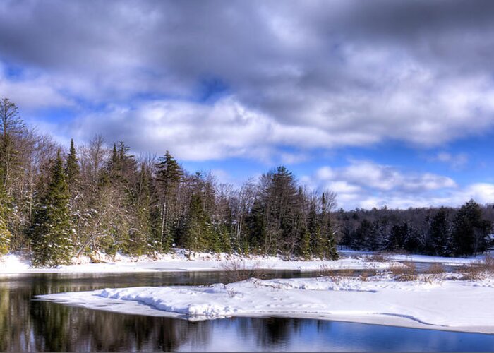 Landscapes Greeting Card featuring the photograph An Adirondack Snowscape by David Patterson