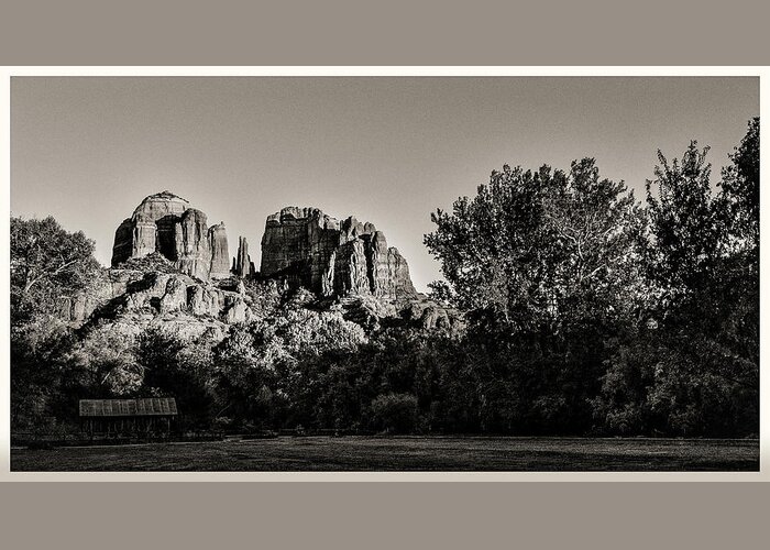 Sedona Greeting Card featuring the photograph An Iconic View - Cathedral Rock by John Roach