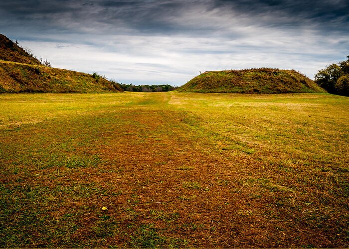 Landscape Greeting Card featuring the photograph Ancient Indian Burial Ground by James L Bartlett
