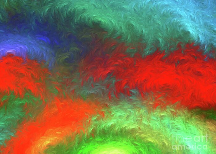 Andee Design Rainbow Colors Abstract Greeting Card featuring the digital art Andee Design Abstract 3 2016 by Andee Design
