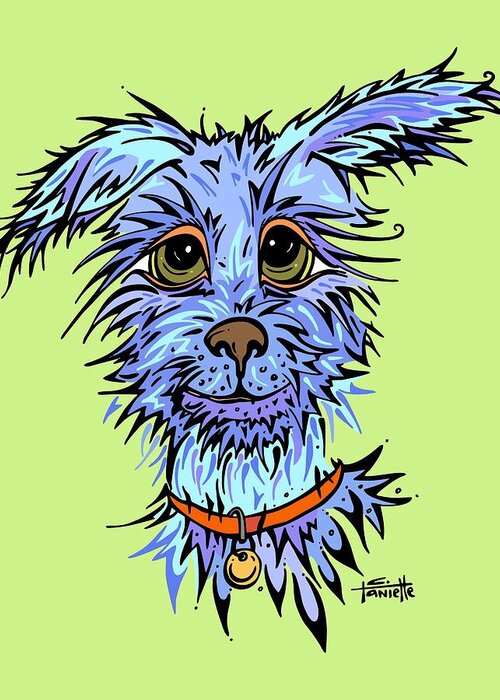 Dog Greeting Card featuring the digital art Andre by Tanielle Childers