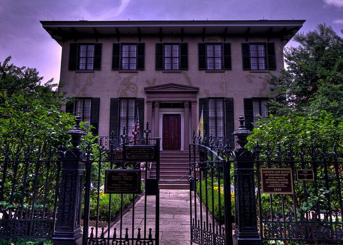 Savannah Greeting Card featuring the photograph Andrew Low House HDR by Jason Blalock