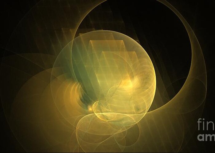 Apophysis Greeting Card featuring the digital art Andromeda Sun by Kim Sy Ok