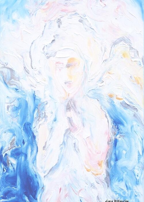  Greeting Card featuring the painting Angel Of Peace by Laara WilliamSen