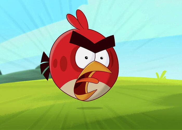 Angry Birds Greeting Card featuring the digital art Angry Birds by Maye Loeser