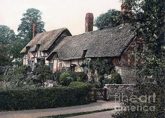 Ann Hathaways Cottage Stratford On Avon England Greeting Card featuring the photograph Ann Hathaways Cottage Stratford on Avon England by Vintage Collectables